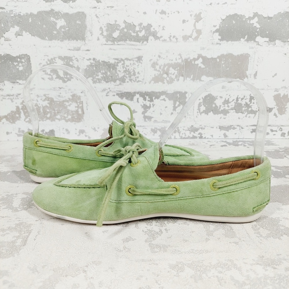 NEW Sperry Slimboat LTT Sneakers Women 5.5 Green Suede Preppy Coastal M554 - Picture 3 of 11